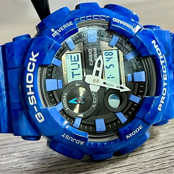 Casio g-shock G-Lide Ocean Blue watch Timepiece gax-100ma - Picture 12 of 12